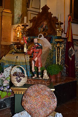 Archivo:Imatge de Sant Roc i la Mare de Déu d'Agost. Requena (València)