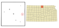 Jewell County Kansas Incorporated and Unincorporated areas Formoso Highlighted.svg