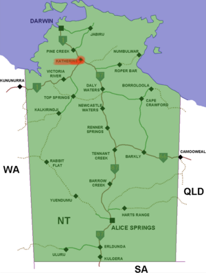 Archivo:Katherine location map in Northern Territory