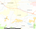 Map commune FR insee code 11199