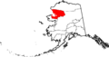 Map of Alaska highlighting Northwest Arctic Borough