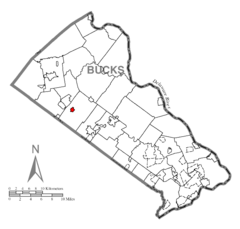Map of Silverdale, Bucks County, Pennsylvania Highlighted.png