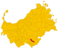 Map of comune of Anela (province of Sassari, region Sardinia, Italy) - 2016