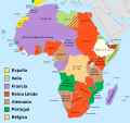 Mapa del África colonial (1914)