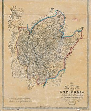 Archivo:Mapa del Estado de Antioquia (1865)