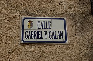 Archivo:Mohedas de Granadilla Cartel rúa Gabriel y Galán