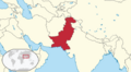 Pakistan in its region (de-facto)