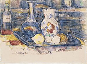 Archivo:Paul Cézanne - Bouteille, carafe, broc et citrons