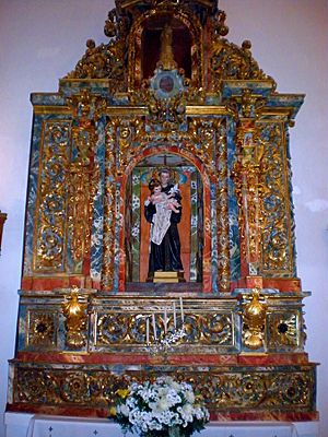 Archivo:Retablo de San Antonio de Lisboa y la Virgen del Pilar, Pozuelo de Calatrava