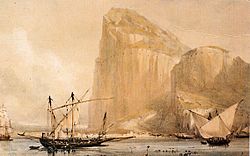 Archivo:Rock of Gibraltar 1810