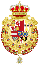 Archivo:Royal Greater Coat of Arms of Spain (1700-1761) Version with Golden Fleece and Holy Spirit Collars