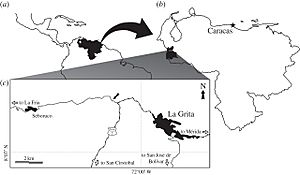 Archivo:Tachiraptor range map