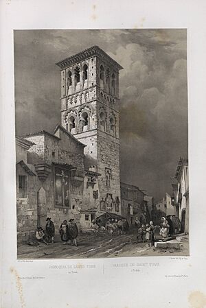 Archivo:1844, España artística y monumental, vistas y descripción de los sitios y monumentos más notables de españa, vol 2, Parroquia de Santo Tomé en Toledo