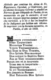 Archivo:Alabado en idioma mexicano de 1832