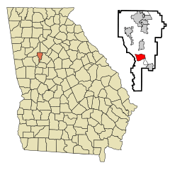 Clayton County Georgia Incorporated and Unincorporated areas Irondale Highlighted.svg