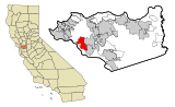 Contra Costa County California Incorporated and Unincorporated areas Orinda Highlighted.svg