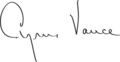 Cyrus Vance Signature