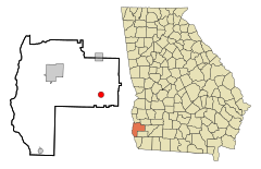 Early County Georgia Incorporated and Unincorporated areas Damascus Highlighted.svg