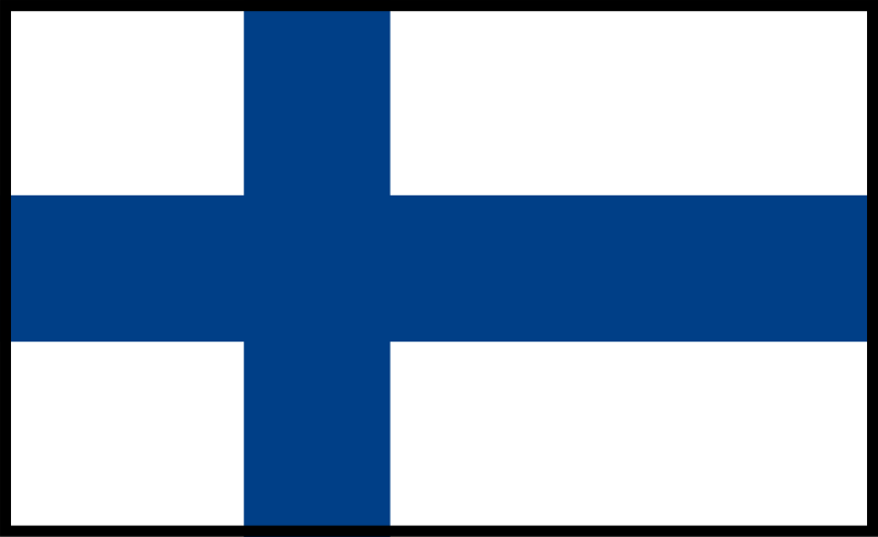 Flag of Finland (bordered)