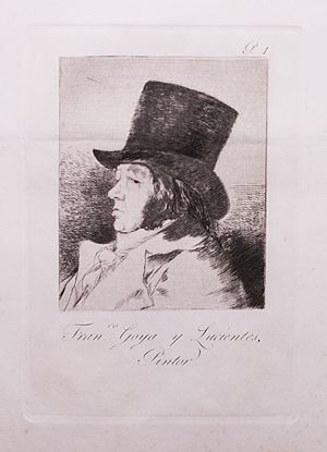 Archivo:Francisco de Goya y Lucientes, pintor, Grabado de Francisco Goya, Fuendetodos, Zaragoza, España, 2015-01-08, DD 07