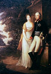 Archivo:Friedrich Wilhelm III mit Königin Luise im Park von Schloss Charlottenburg