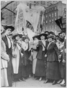 Garment workers parading on May Day, New York