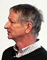Geoffrey Hinton at UBC (cropped)