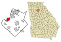 Gwinnett County Georgia Incorporated and Unincorporated areas Duluth Highlighted