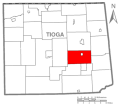 Map of Tioga County Pennsylvania Highlighting Covington Township.PNG