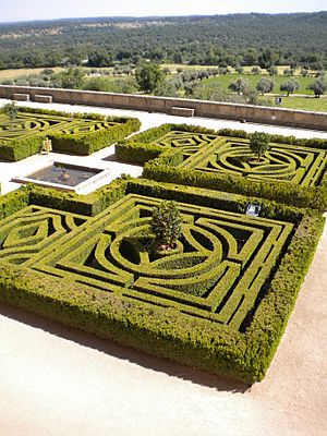 Archivo:Monastery El Escorial Spain Gardens Old Style Cut Into A Maze Pattern for Walking