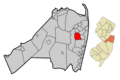 Monmouth County New Jersey Incorporated and Unincorporated areas Eatontown Highlighted