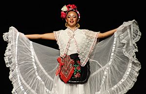 Archivo:Mujer haciendo baile típico del estado de Veracruz, México.