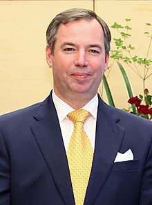 PM Kishida met with Prince Guillaume of Luxembourg & Xavier Bettel at the Kantei (2) (cropped).jpg