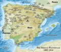 Peninsular War map 1807–1814