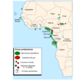 Petroleum regions - West Africa map-es