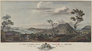 Archivo:Port Saint-Georges dans l'île de la Grenade en 1776