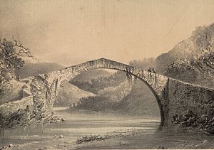 Archivo:RM.144321, Vizcaya. Puente de Yzurga en Lequeitio, Pedro Pérez de Castro dib. y lit (cropped)
