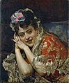 Raimundo Madrazo - The Model Aline Masson with a White Mantilla