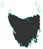 Distribución en Tasmania.