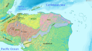 Archivo:Settlements and groups in 16th-century Honduras