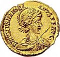 Solidus Majorian Arles (obverse)