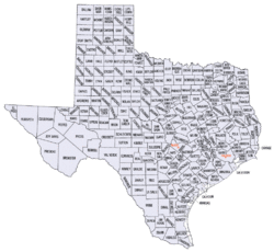 Archivo:Texas counties map