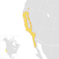 Toxostoma redivivum species distribution map
