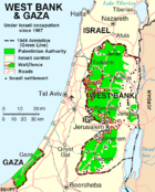 Archivo:West Bank & Gaza Map 2007 (Settlements)