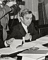 (García Añoveros) Leopoldo Calvo Sotelo preside la reunión del Consejo de Ministros. Pool Moncloa. 27 de noviembre de 1981 (cropped)