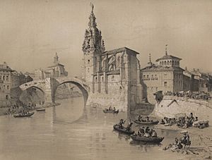 Archivo:1850, España artística y monumental, vistas y descripción de los sitios y monumentos más notables de españa, vol 3, Yglesia de San Antonio Abad en Bilbao (cropped)