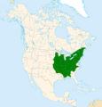 Acer saccharinum range map