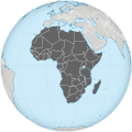 Africa on the globe (grey)