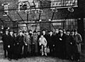 Albert Einstein with other engineers and scientists at Marconi RCA radio station 1921