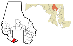 Baltimore County Maryland Incorporated and Unincorporated areas Arbutus Highlighted.svg